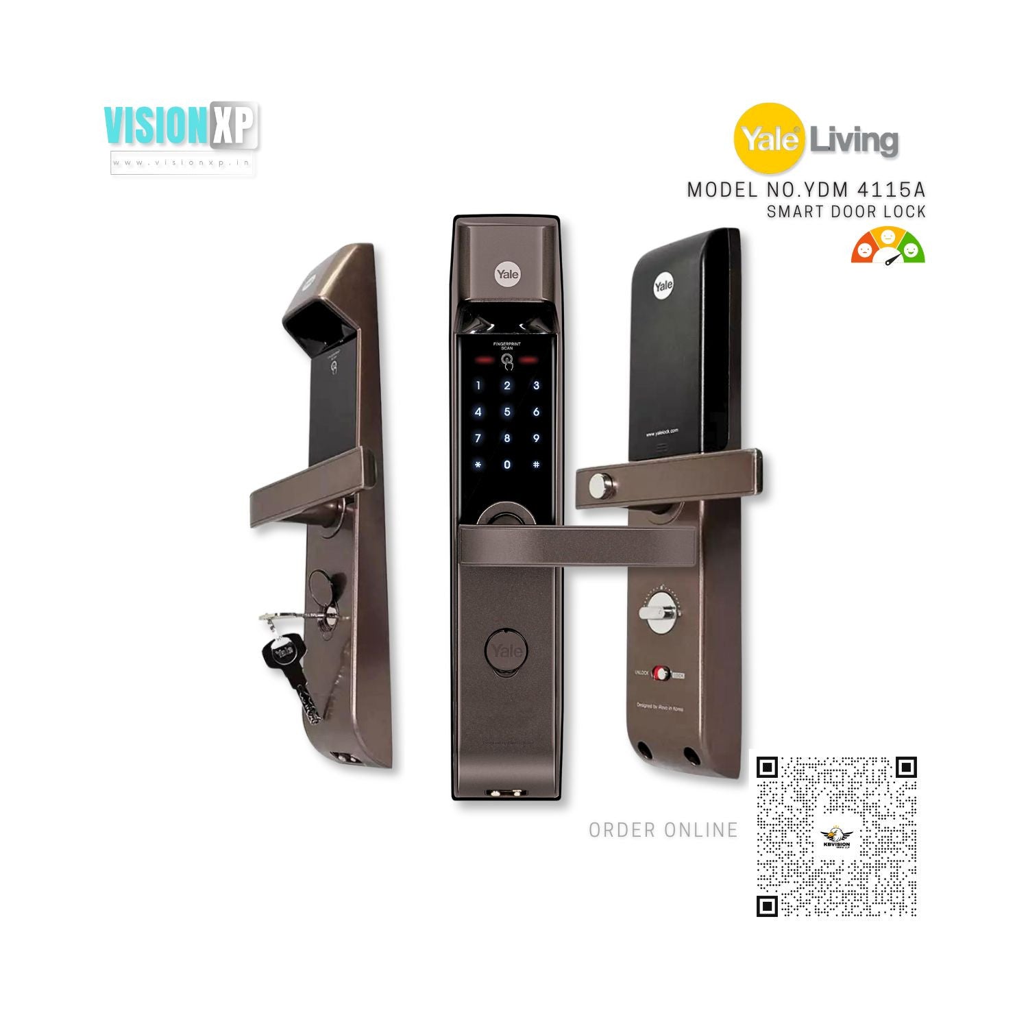 Yale YDM4115A Digital Finger Print Door Lock Yale YDM4115A Digital Finger Print Door Lock